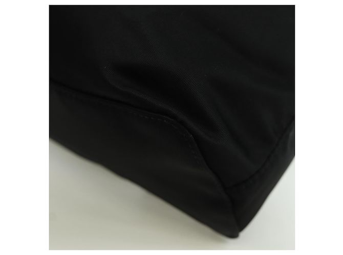 PRADA Borsa a Spalla con Catena Nylon Nero Argento Auth 171449M - vista 14