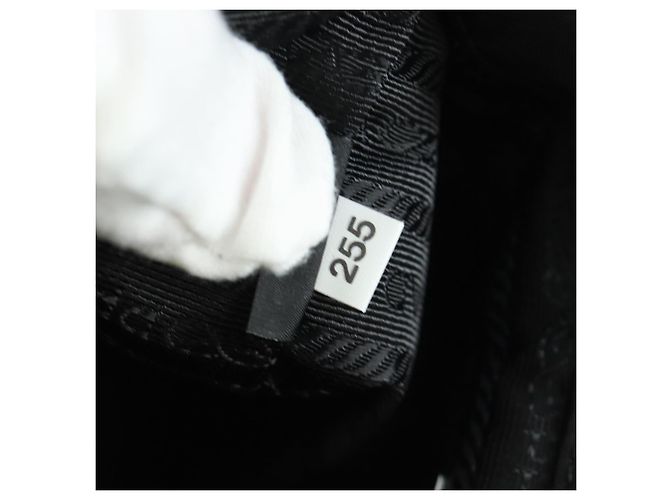 PRADA Borsa a Spalla con Catena Nylon Nero Argento Auth 171449M - vista 27
