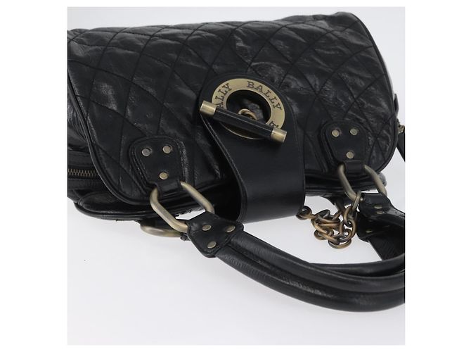 BALLY Tote Bag Leder Schwarz Auth 160786 - Ansicht 6