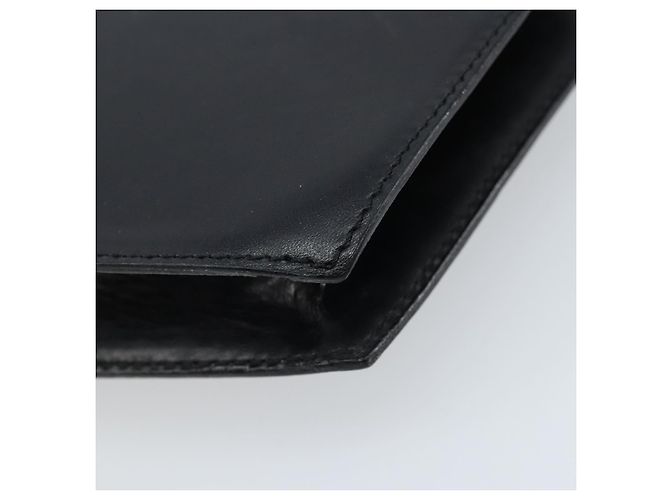 Céline Bolsa de mão CELINE em couro preto e dourado Auth LNZ560A - vista 12