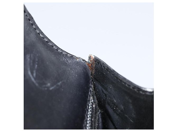 Céline Bolsa de mão CELINE em couro preto e dourado Auth LNZ560A - vista 19