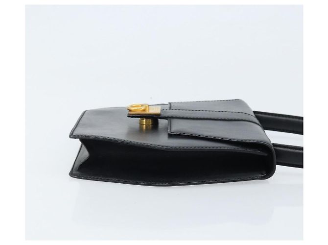 Céline Bolsa de mão CELINE em couro preto e dourado Auth LNZ560A - vista 4