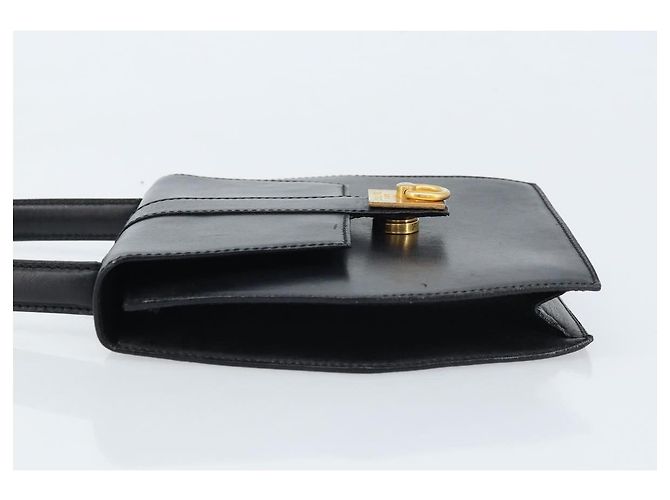Céline Bolsa de mão CELINE em couro preto e dourado Auth LNZ560A - vista 5
