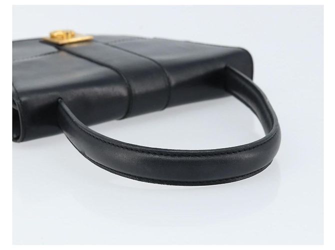 Céline Bolsa de mão CELINE em couro preto e dourado Auth LNZ560A - vista 7