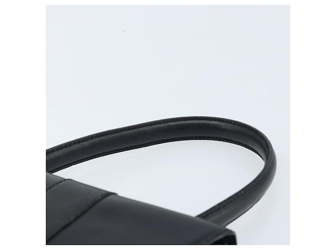 Céline Bolsa de mão CELINE em couro preto e dourado Auth LNZ560A - vista 8