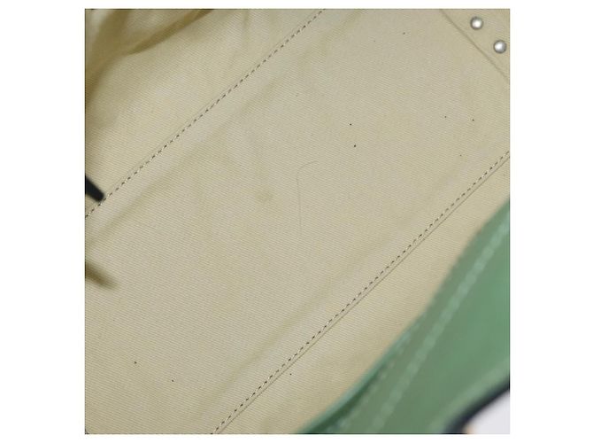 VALENTINO Borsa Rock Studs in pelle 2 in 1 verde oro Auth BA11265 D'oro - vista 10