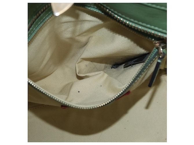 VALENTINO Borsa Rock Studs in pelle 2 in 1 verde oro Auth BA11265 D'oro - vista 26
