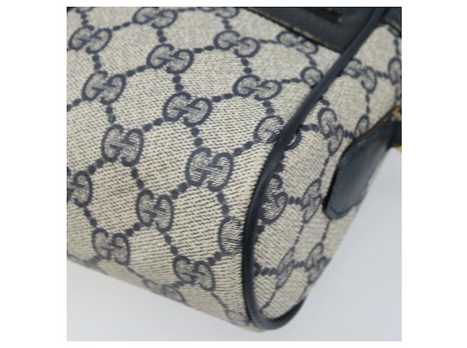 Sac à bandoulière Gucci GG Supreme Sherry Line PVC Marine Or 56 02 004 Auth 173906 Doré Bleu Marine - vue 10
