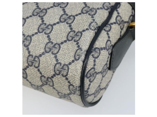 Sac à bandoulière Gucci GG Supreme Sherry Line PVC Marine Or 56 02 004 Auth 173906 Doré Bleu Marine - vue 12
