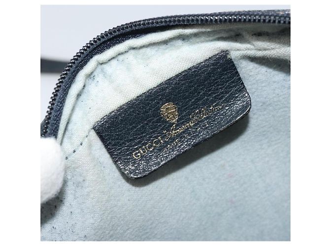 Sac à bandoulière Gucci GG Supreme Sherry Line PVC Marine Or 56 02 004 Auth 173906 Doré Bleu Marine - vue 16