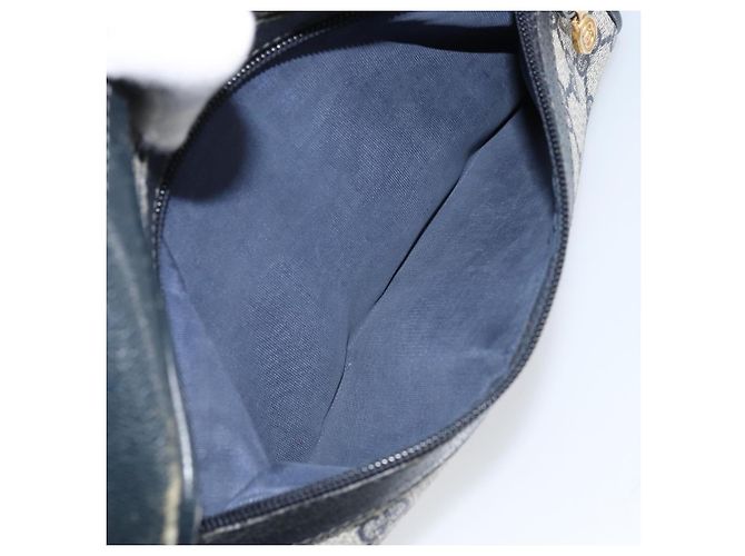 Sac à bandoulière Gucci GG Supreme Sherry Line PVC Marine Or 56 02 004 Auth 173906 Doré Bleu Marine - vue 21