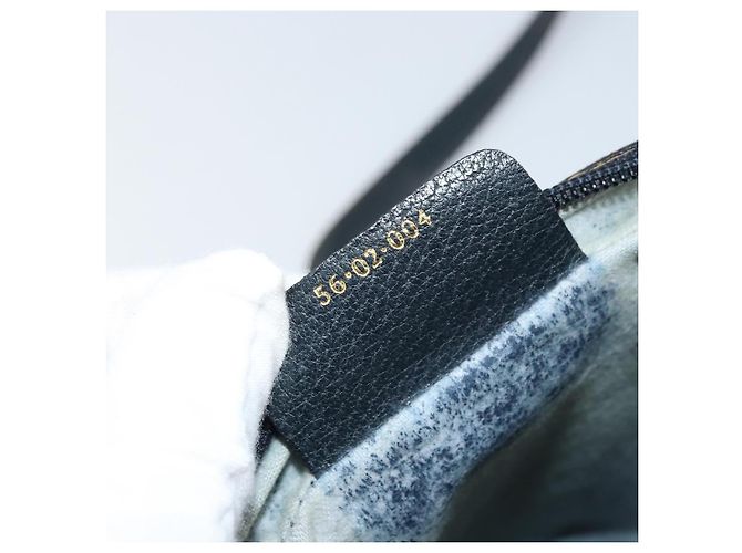 Sac à bandoulière Gucci GG Supreme Sherry Line PVC Marine Or 56 02 004 Auth 173906 Doré Bleu Marine - vue 22