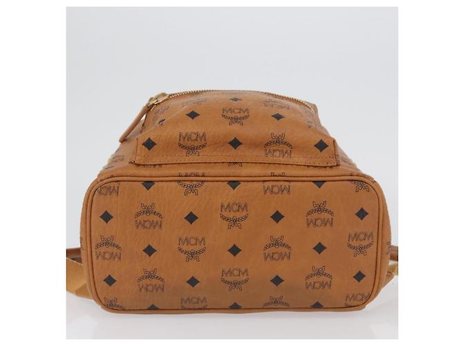 MCM Vicetos Zaino Logogram in pelle PVC marrone oro Auth BA11051 D'oro - vista 11
