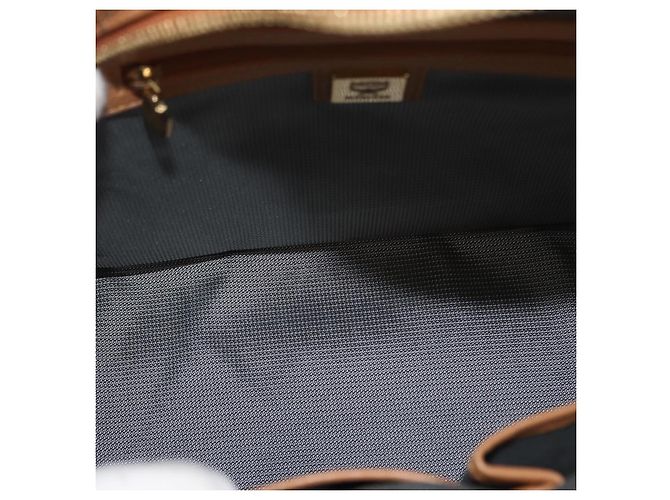 MCM Vicetos Zaino Logogram in pelle PVC marrone oro Auth BA11051 D'oro - vista 20