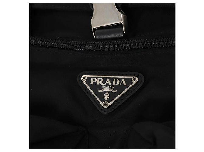 PRADA Funda para prendas de nylon negro plateado Auth bs33522 Plata - vista 17