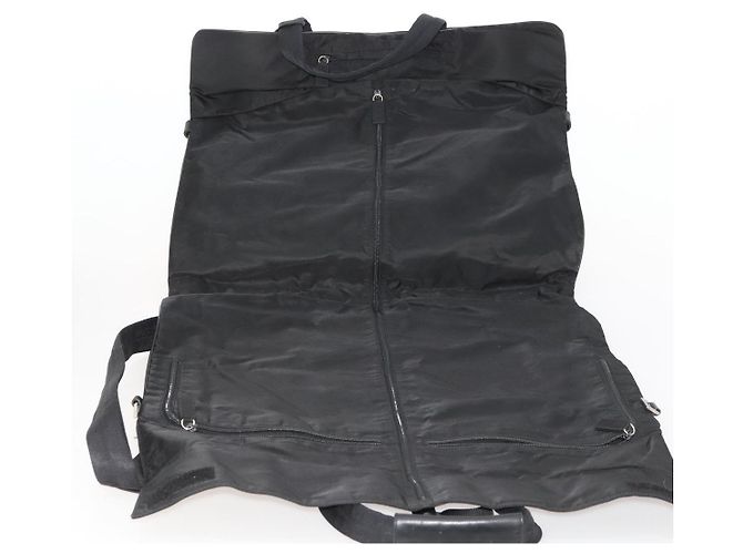 PRADA Funda para prendas de nylon negro plateado Auth bs33522 Plata - vista 20