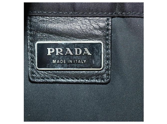PRADA Funda para prendas de nylon negro plateado Auth bs33522 Plata - vista 25