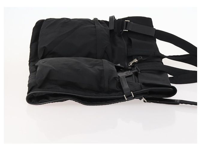 PRADA Funda para prendas de nylon negro plateado Auth bs33522 Plata - vista 4