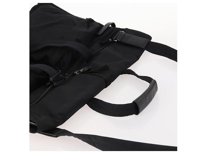 PRADA Funda para prendas de nylon negro plateado Auth bs33522 Plata - vista 6