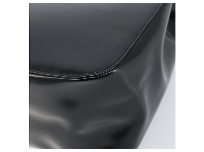 Borsa Tote Gianni Versace in pelle verniciata nera e oro Auth BA10900 Nero D'oro - vista 12