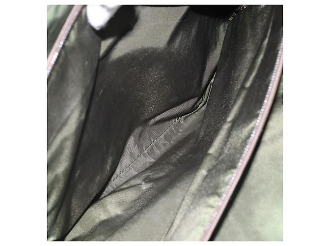 PRADA Borsa a mano in nylon khaki argento autentica 166225 Cachi - vista 22