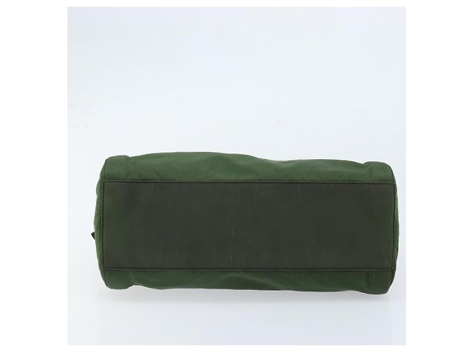 PRADA Borsa a mano in nylon khaki argento autentica 166225 Cachi - vista 9