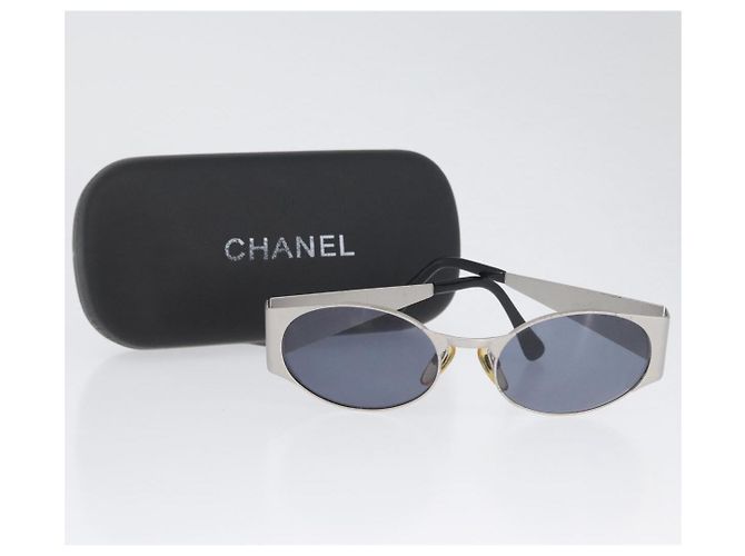 Occhiali da sole CHANEL metallo Argento 06926 45002 CC Auth BA11300 - vista 16