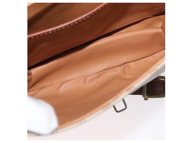 Céline Borsa a Spalla in Tela Macadam CELINE PVC Beige Oro Auth 166227 D'oro - vista 20