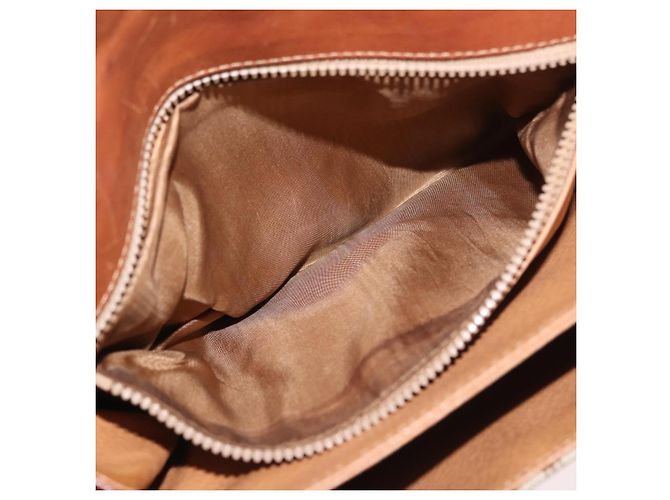 Céline Borsa a Spalla in Tela Macadam CELINE PVC Beige Oro Auth 166227 D'oro - vista 24