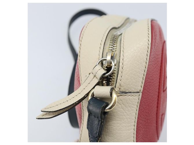 Borsa a Spalla in Pelle Rossa e Oro GUCCI 431567 Auth ka2941 Rosso D'oro - vista 14