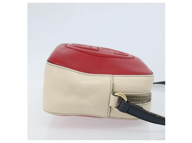 Borsa a Spalla in Pelle Rossa e Oro GUCCI 431567 Auth ka2941 Rosso D'oro - vista 4