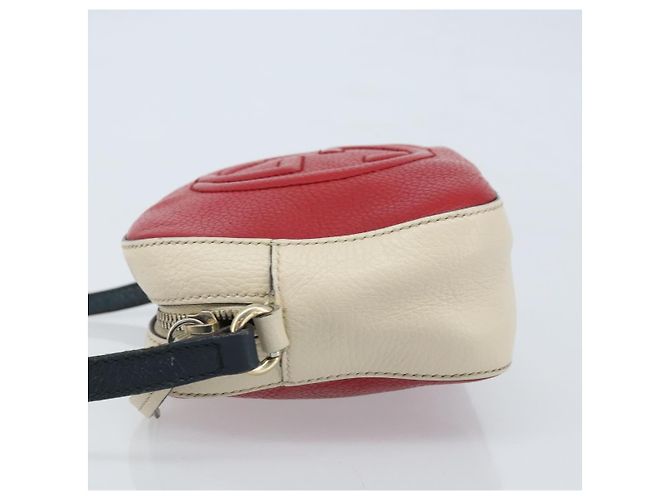 Borsa a Spalla in Pelle Rossa e Oro GUCCI 431567 Auth ka2941 Rosso D'oro - vista 5