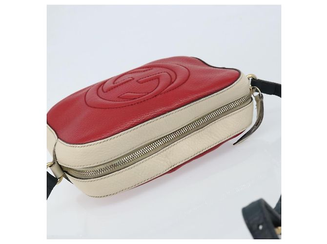 Borsa a Spalla in Pelle Rossa e Oro GUCCI 431567 Auth ka2941 Rosso D'oro - vista 6