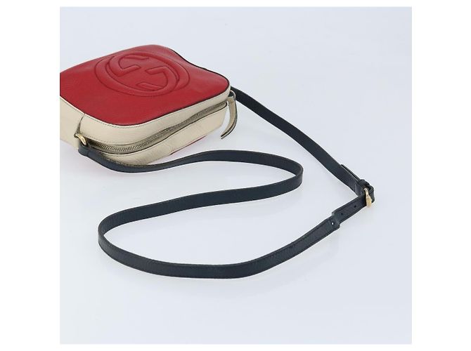Borsa a Spalla in Pelle Rossa e Oro GUCCI 431567 Auth ka2941 Rosso D'oro - vista 7