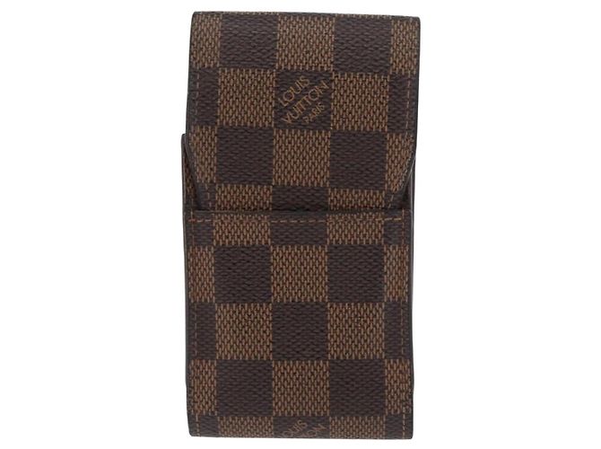 LOUIS VUITTON Astuccio per Sigarette Damier Ebene N63024 LV Auth BA11018 - vista 13
