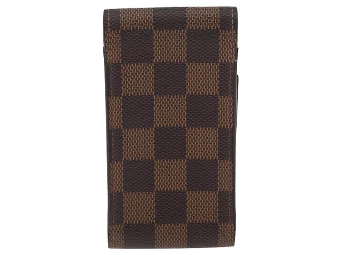 LOUIS VUITTON Astuccio per Sigarette Damier Ebene N63024 LV Auth BA11018 - vista 2