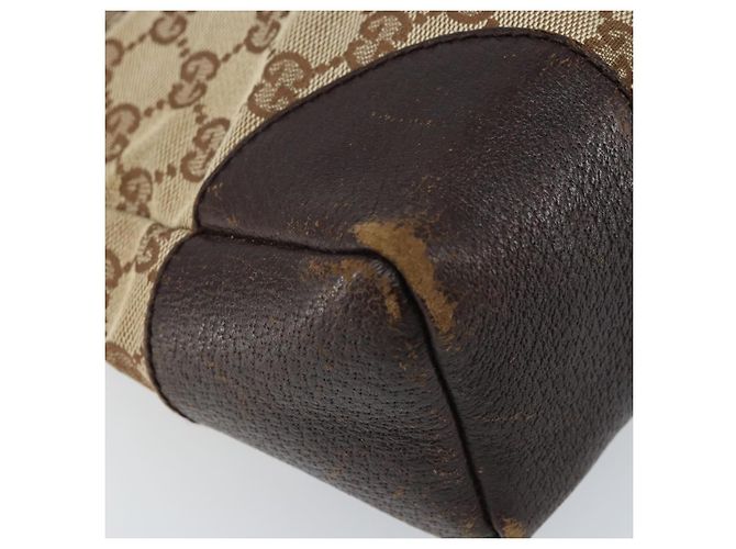 Borsa a Spalla GG Canvas Gucci Beige Argento Auth 173832 - vista 11