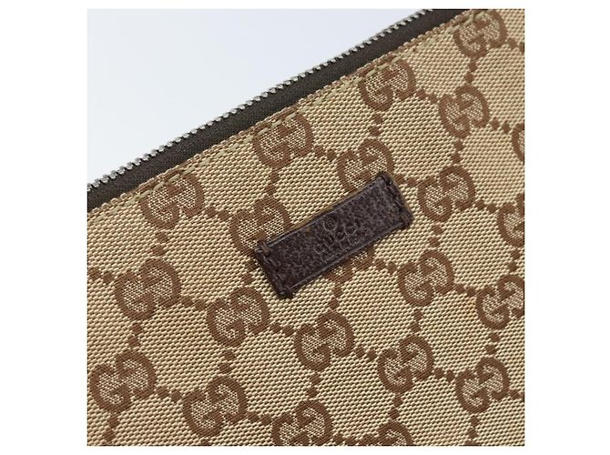 Borsa a Spalla GG Canvas Gucci Beige Argento Auth 173832 - vista 14