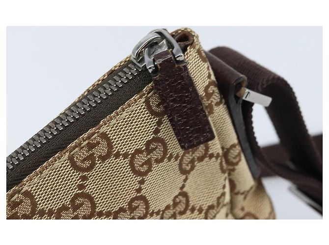 Borsa a Spalla GG Canvas Gucci Beige Argento Auth 173832 - vista 15