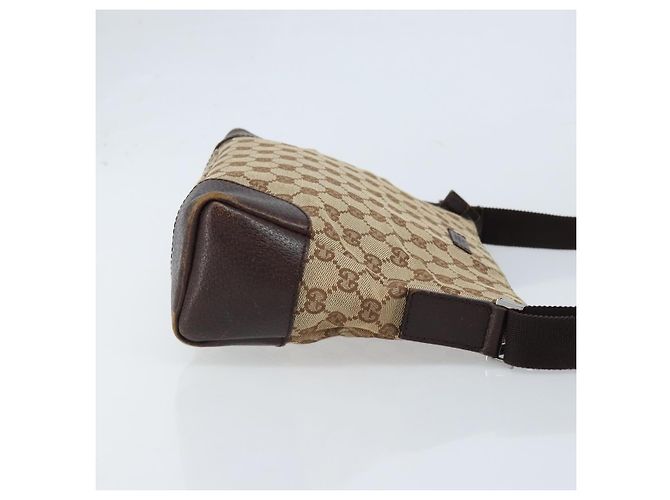 Borsa a Spalla GG Canvas Gucci Beige Argento Auth 173832 - vista 4