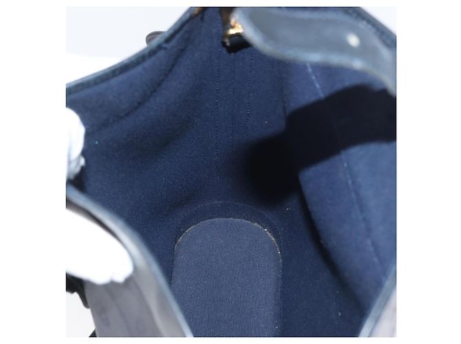 Borsa a Spalla in Tela Trotter Christian Dior Blu Navy e Oro Auth ka2955 D'oro - vista 19