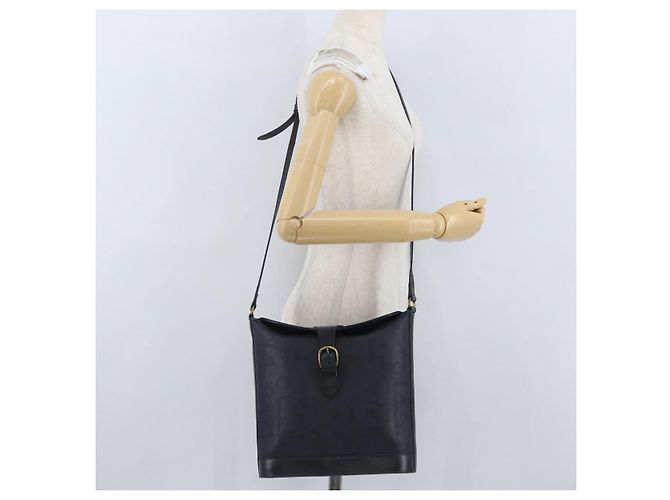 Borsa a Spalla in Tela Trotter Christian Dior Blu Navy e Oro Auth ka2955 D'oro - vista 22