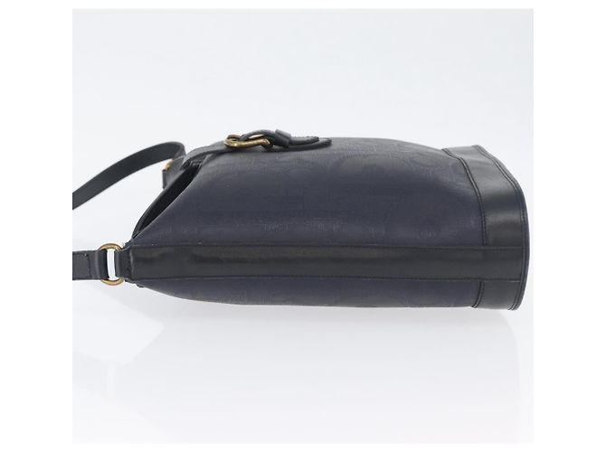 Borsa a Spalla in Tela Trotter Christian Dior Blu Navy e Oro Auth ka2955 D'oro - vista 5