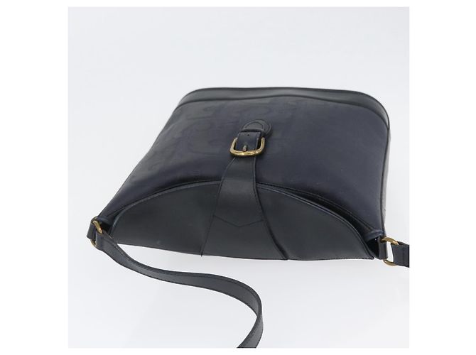 Borsa a Spalla in Tela Trotter Christian Dior Blu Navy e Oro Auth ka2955 D'oro - vista 6