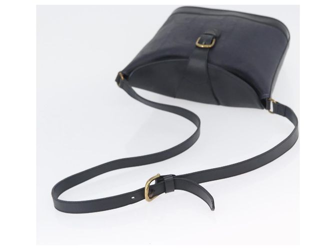 Borsa a Spalla in Tela Trotter Christian Dior Blu Navy e Oro Auth ka2955 D'oro - vista 7