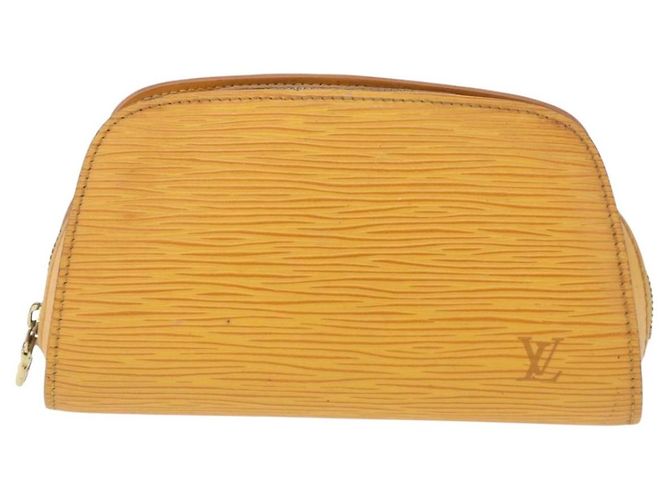 LOUIS VUITTON Pochette Dauphine PM Epi Gialla M48449 LV Auth 172428 Giallo - vista 13