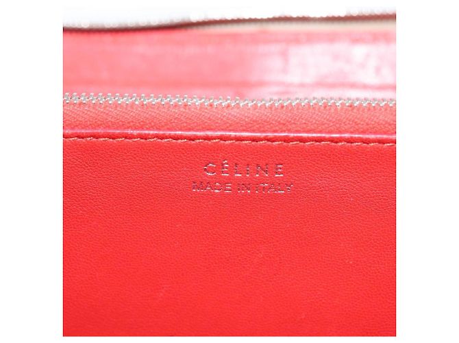 Céline CELINE Langer Geldbeutel Leder Beige Silber Auth am10868 - Ansicht 14