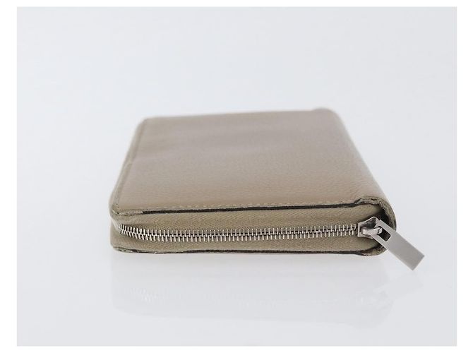 Céline CELINE Langer Geldbeutel Leder Beige Silber Auth am10868 - Ansicht 5