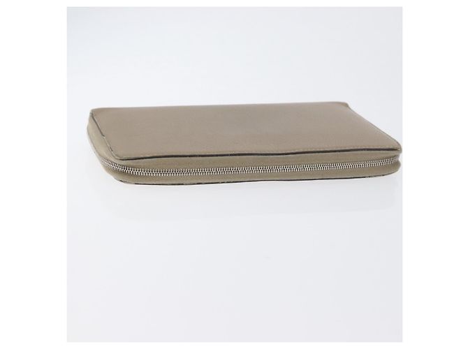 Céline CELINE Langer Geldbeutel Leder Beige Silber Auth am10868 - Ansicht 6