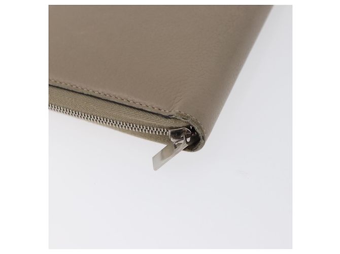 Céline CELINE Langer Geldbeutel Leder Beige Silber Auth am10868 - Ansicht 8